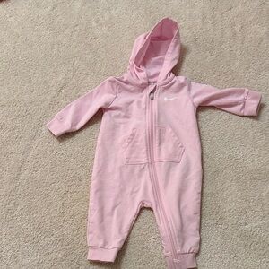 Nike Soft Pink Kids Footie One Piece